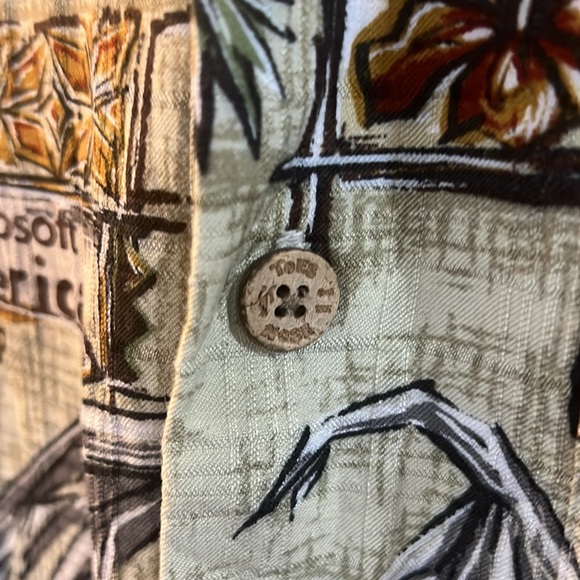 Rare Microsoft Across America Toes on the Nose Large L Hawaiian Style Shirt - Picture 8 of 14